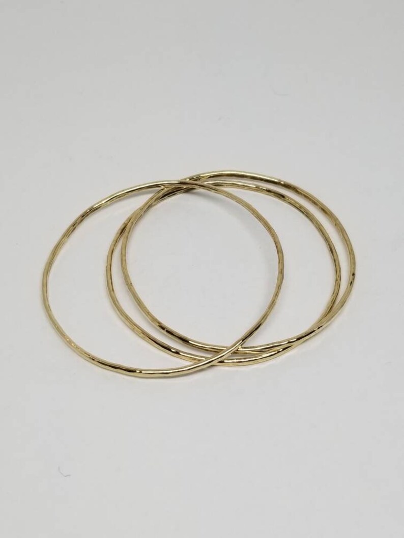 Set of 3 brass bangles image 2