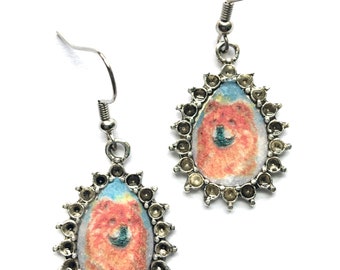 Chow Chow geometric collection of earrings with purebred dog