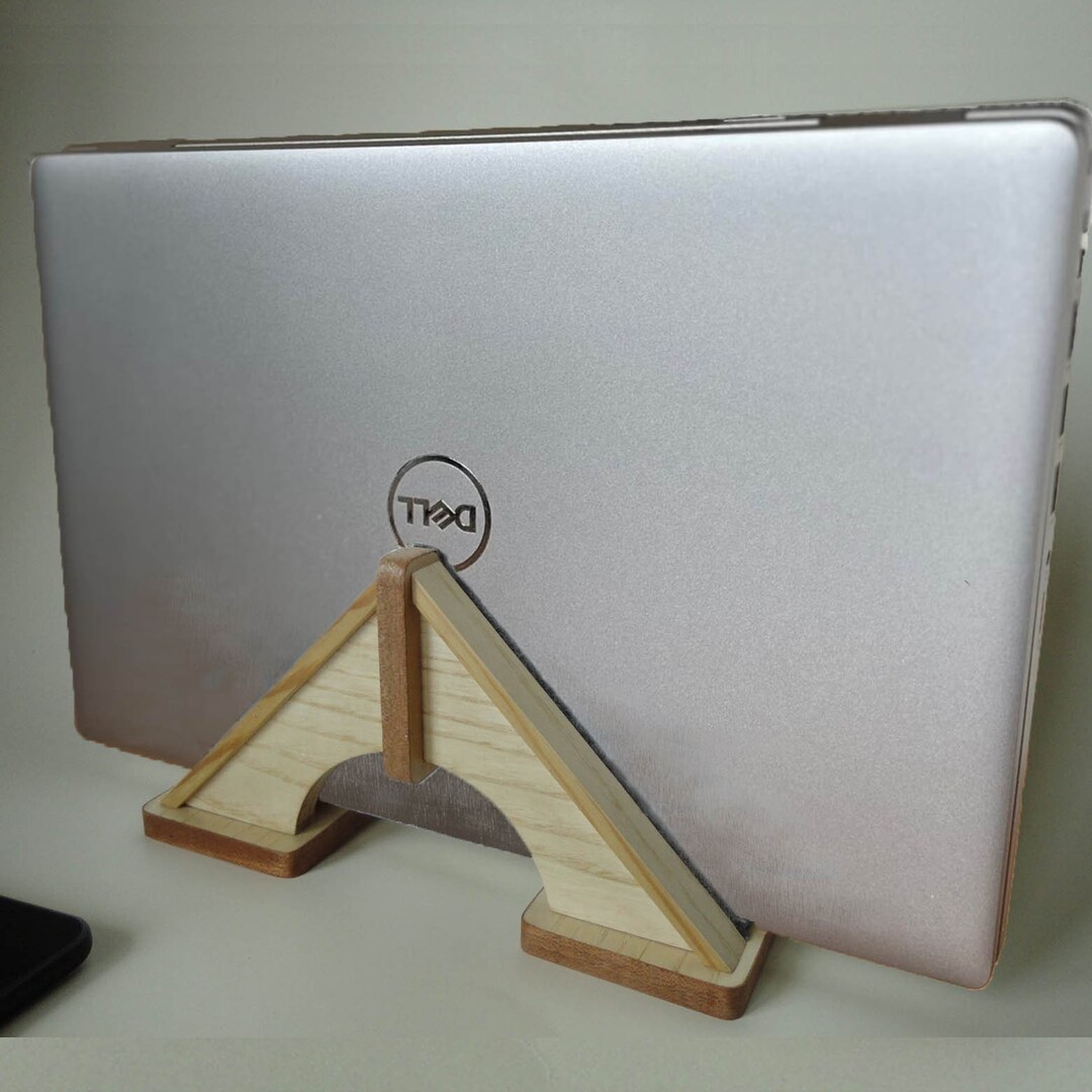 Laptop Vertical Wooden Stand, Laptop Vertical Wooden Holder, Notebook ...