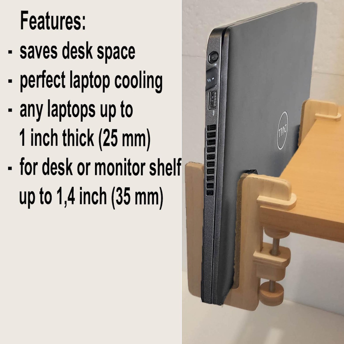 Vertical Laptop Hanger to Hang Laptop on Desk or Shelf Side, Laptop ...