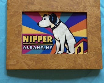 Nipper Dog Albany NY Pop Art-tryck inramat