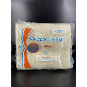 Vintage Beacon Windsor White/ivory polyester blanket USA twin full NEW