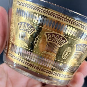 Mid Century Culver Festival Serving Small Snack pudding candy Nut Bowl Gold