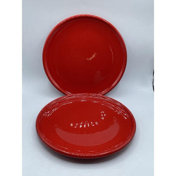 Waechtersbach Fun Factory Orange/red Coupe Dinner Plate Set