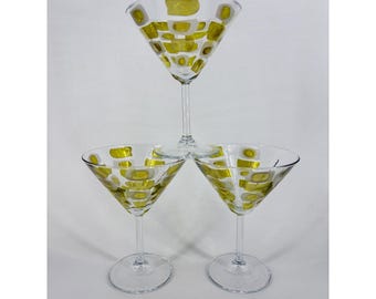 Mohegan Sun Kasino Restaurant Ware Hotel Martini Brille Mod Grün irisierend