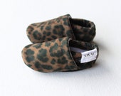 Baby Booties Faux Suede cheetah leopard Baby Shoes Soft Sole shoes Crib shoes slippers non slip Newborn booties SWAG Infant Gender Neutral