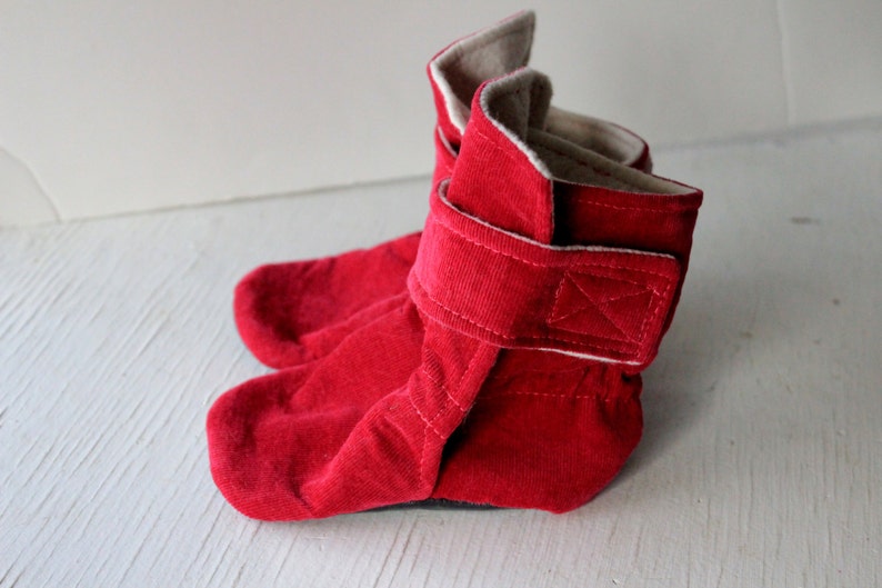 corduroy baby booties
