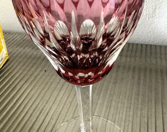 Val St. Lambert Vintage Colored Crystal  Goblets (Mark VSL)