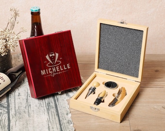 Personalized Wine Tool Set, Custom Wine Opener, Personalized Wine CorkScrew, Groomsmen Gift, Father's Day Gift, Wedding Party Gifts