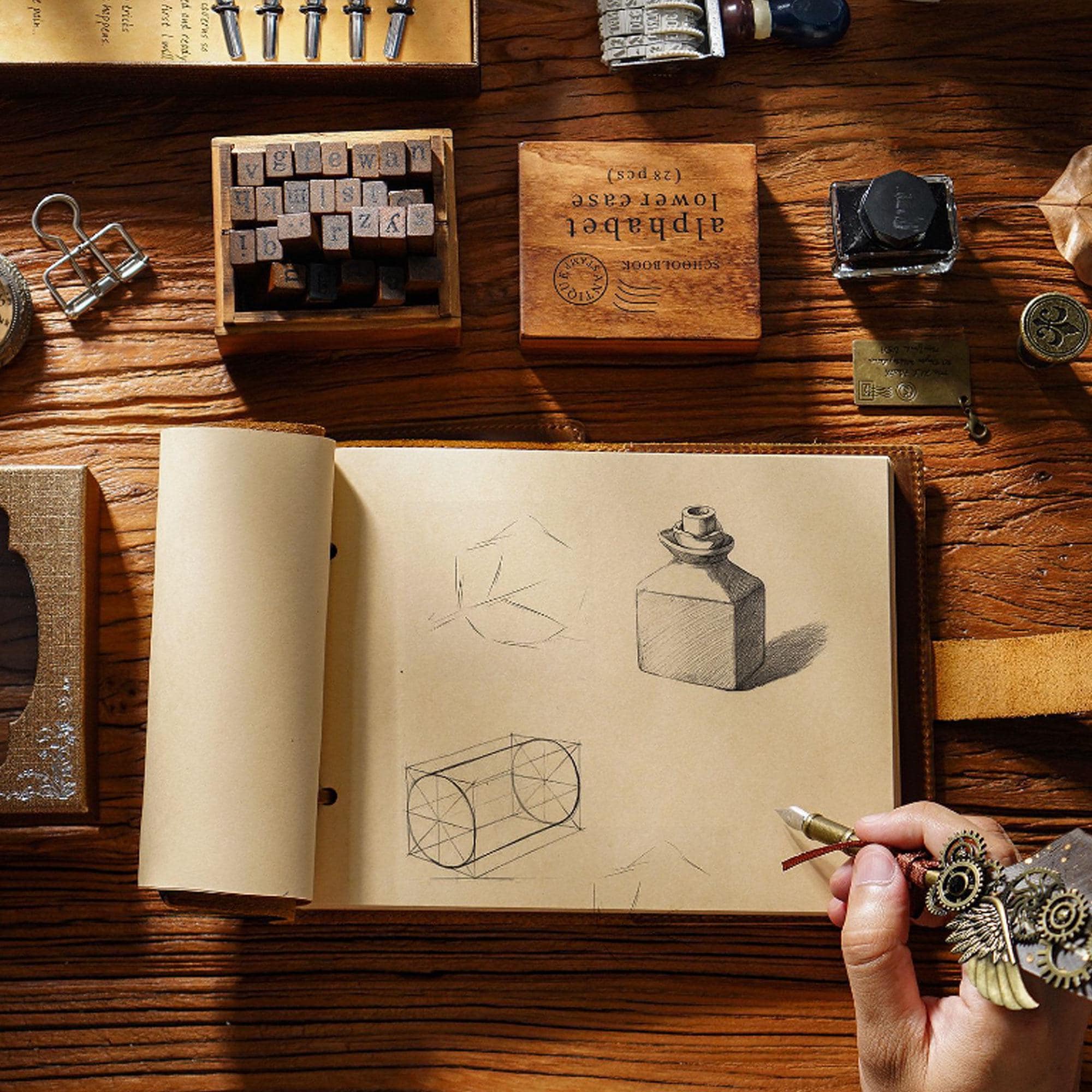 Leather Sketchbook, Personalized Drawing Book, Custom Travel Notebook ...