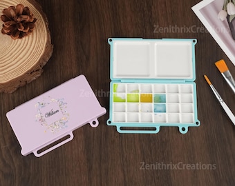 Mini Portable Painting Set, Personalized Watercolor Paint Box, Folding Watercolor Palette, Travel Paint Set, Perfect Gift For Painters
