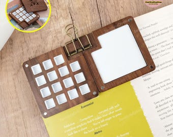 Custom Name Wooden Portable Paint Palette, Travel Watercolour Set, Watercolor Supplies,Portable Painting Travel Set,Mini Paint Box,Best Gift