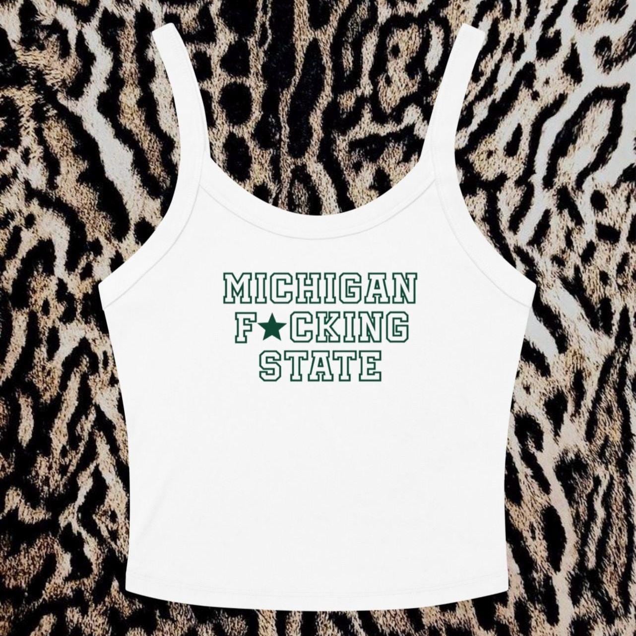 Women’s Michigan F-ing State Micro-Rib Tank Top