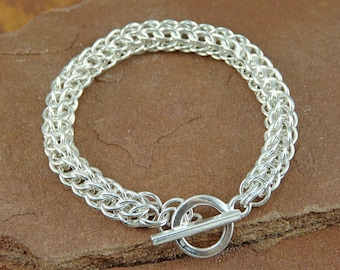 Kit de bracelets en cotte de mailles, kit de bracelets unisexes persans en argent sterling, argent, or, bronze, cuivre, laiton de bijoutier