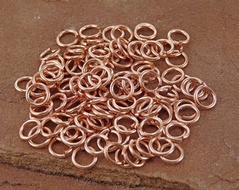 Genuine Copper Jump Rings, .5ozT.  Jump Rings, Custom Cut to your Inner (or outer) Diameter