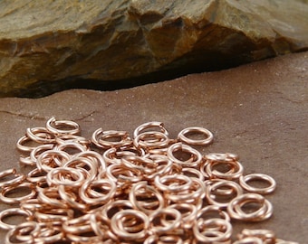 Copper Jump Rings, copper findings - 75 14g 5.5mm ID Genuine Copper Jump Rings