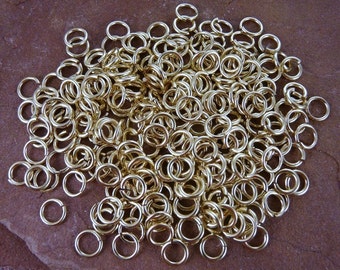 Jump Rings, Brass, Jeweler's Brass, 1ozT. for chainmaille and jewelrymaking