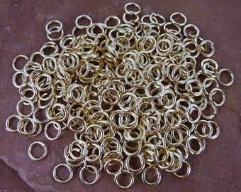Bagues à sauter en gold filled - 50 anneaux en gold filled 14 carats 18 g 3,5 mm de diamètre