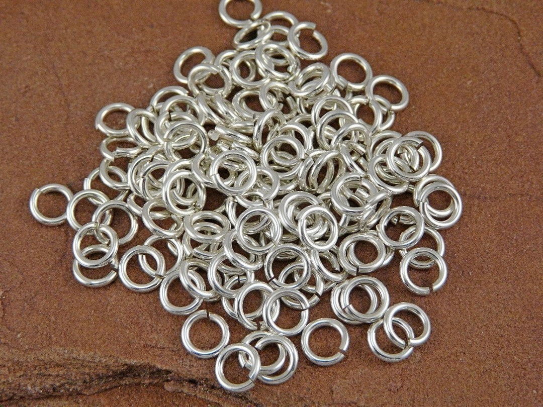 100 Sterling Silver Round Open Jump Rings 3.0mm 24 Gauge by Craft Wire