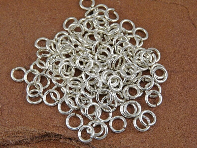Sterling Silver Jump Rings 100 18 Gauge 3mm ID Jump Rings Etsy
