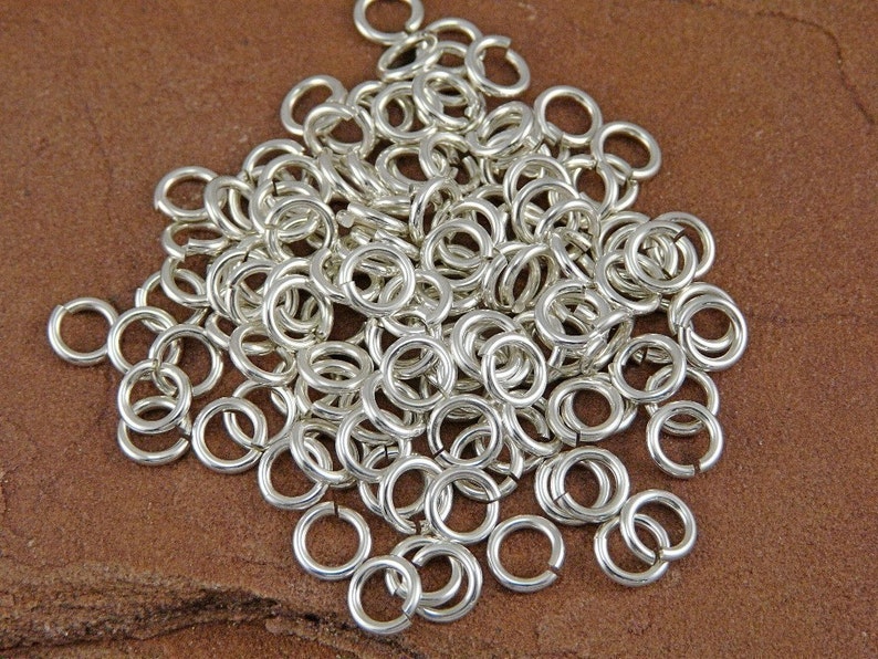 Sterling Silver Jump Rings 160 16 gauge 4.5mm Inner Diameter image 1