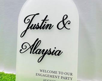 Custom Acrylic Sign, Custom Wedding Sign, Engagement Party, Acrylic Welcome Sign, Welcome Wedding Sign, Welcome Party Sign