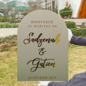 Custom Arch Wedding Sign, Acrylic Wedding Welcome Sign, Custom Wedding Signage, Engagement Sign, Reception Sign, Nikkah Sign, Wedding decor