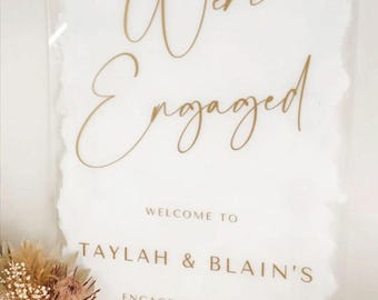 Custom 3D Engagement Sign, Welcome to our wedding Acrylic Welcome Sign, Custom Wedding Signag, Reception Sign, Wedding decor