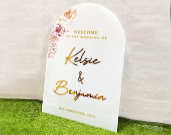 3D Acrylic Arch Welcome sign, Welcome Our Wedding Sign, Acrylic wedding welcome sign, 3D welcome sign, 3D wedding welcome sign