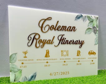 Custom Acrylic Wedding Timeline Sign, Wedding Welcome Sign, Acrylic Welcome Sign, Wedding Decorations, Wedding Gift