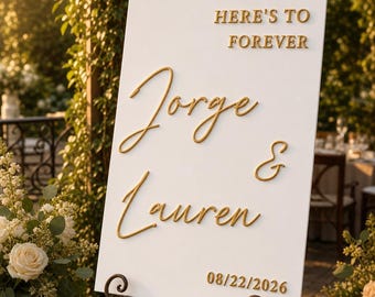 Custom Acrylic Wedding Sign, Acrylic Welcome Sign, Wedding Welcome Sign, Bridal Shower Sign, Wedding Decor, Seating Chart