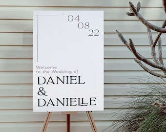 3D Wedding Welcome Sign Acrylic, Welcome To Our Wedding Sign, Modern Gold Acrylic, Personalised Wedding Decoration, Entrance Sign