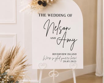 Wedding Welcome Sign, Acrylic Wedding Sign, Custom Acrylic Sign, Wedding Program Sign, Welcome Sign, Gift for Her