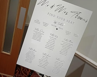 Our Favorite People Sign, Acrylic Wedding Seating Chart Sign, Large Table Seating Chart, Find your seat Sign, Seating Chart Board