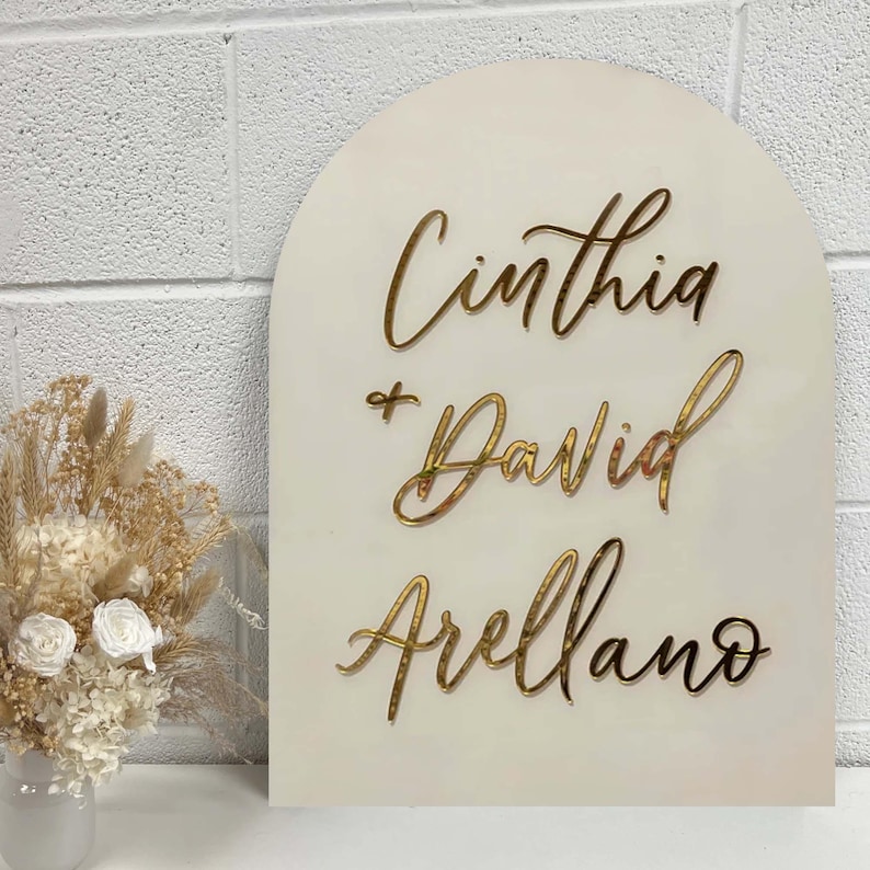 Custom Arch Wedding Sign, Acrylic Wedding Welcome Sign, Custom Wedding ...