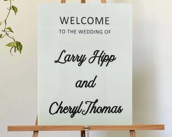 Custom Wedding Welcome Acrylic Sign | Wedding welcome sign | 3D Acrylic Welcome Signs | Engagement Sign | Bridal shower sign| Reception Sign