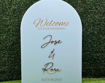 Custom UV background Acrylic Wedding Welcome Sign, Custom Wedding Signage, Engagement Sign, Reception Sign, Bridal shower sign