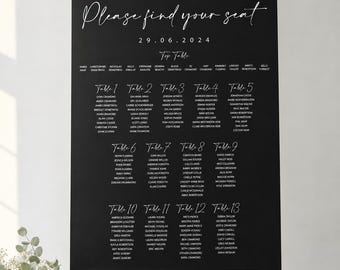 Seating Chart Sign, Wedding Decor,Wedding Signs, Acrylic Wedding Sign, Seating Chart,Table Seating Chart