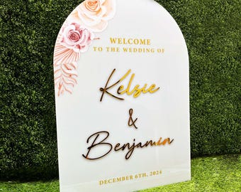 Acrylic Wedding Sign, Acrylic Welcome Sign, Wedding Welcome Sign, Welcome Sign Wedding, Custom Sign, Wedding Decor, Wedding Gift