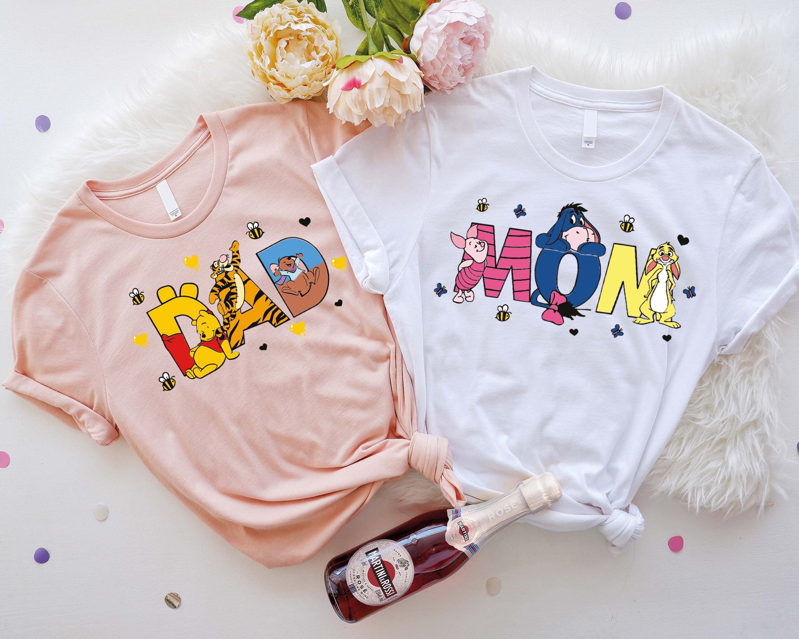 Disney Mom Dad Shirt, Winnie the Pooh and Friends Dad Mom Tee, Family ...