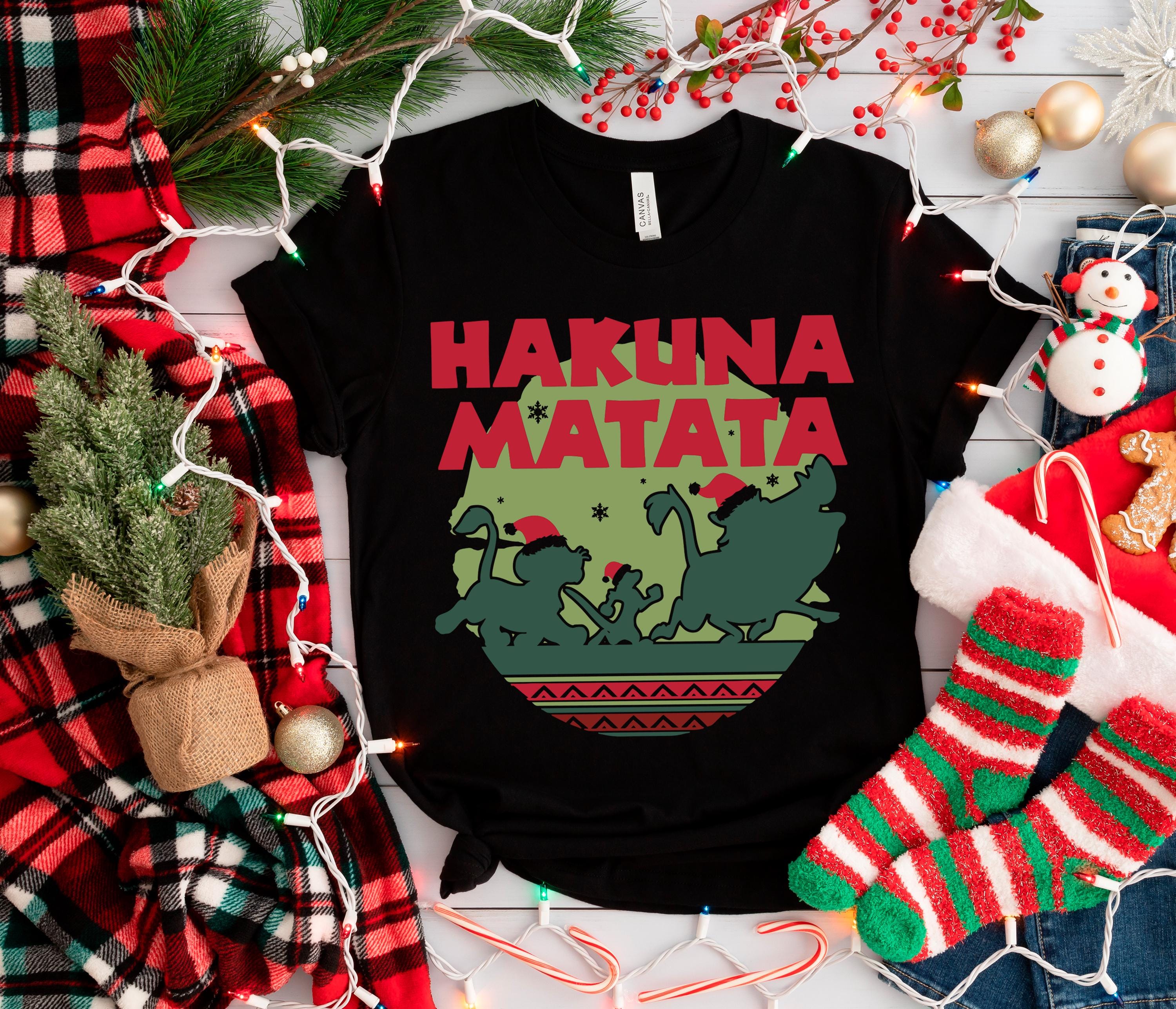 Hakuna Matata Christmas Sweater the Lion King Simba Pumbaa Timon Shirt Animal Kingdom Xmas Sweatshirt Merry Christmas 2024 Shirt Etsy