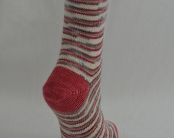 Handknit, hand-dyed women's wool socks, size 7-9