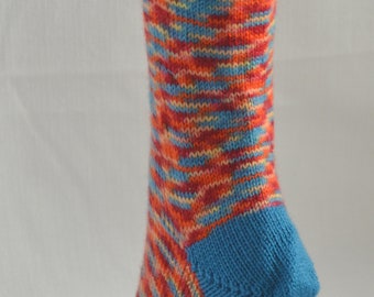 women's hand-knit wool socks, size 7-9