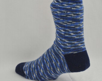 Handknit, handmade mens wool socks, size 10-12