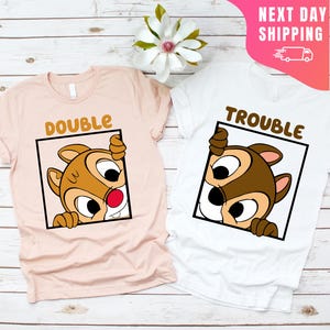 Chip and Dale Shirt, Double Trouble Shirt, Disney Couple Shirts, Disney Family Shirts, Disney Halloween Shirt, Disney Matching Shirt, Gift