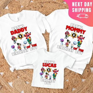 Custom Brawl Stars Birthday Shirt, Custom Brawl Stars Shirt, Birthday, Gift, Matching, Group, Part Shirt, 4 5 6 7 8 9 shirt, Game shirt