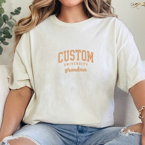 Custom University Shirt, Personalized Granny Tee, Custom Grandmother Shirt, University Name Tee, Custom School Apparel