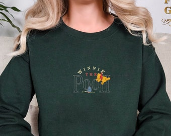 Embroidered Winnie The Pooh Honey Sweatshirt, Bear Sweater, Pooh Sweatshirt, Gift for Birthday Sweatshirt