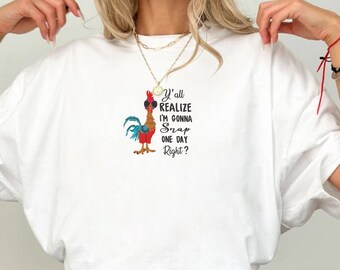 Embroidered Funny Sarcastic Tshirts for Gift, Cute Chicken Tshirt for Women, Chicken Farmer Shirts, Funny Chickens Shirt, Animal T-Shirt