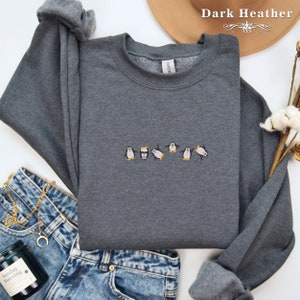 Embroidered Penguin Sweatshirt, Penguin Sweater, Funny Penguin Crewneck, Cute Animal Sweatshirt, Gift for Her, Cute Animal Lover Pullover